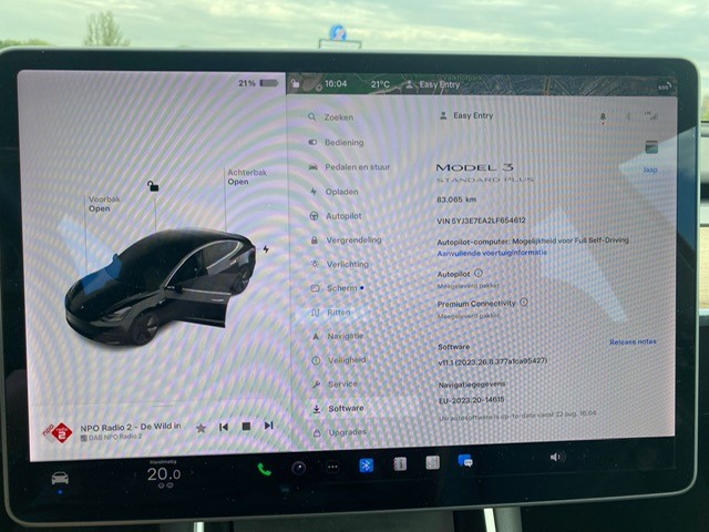 Tesla 3 dashboard