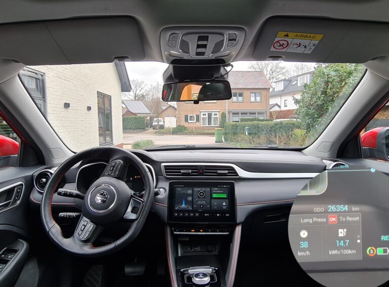 MG ZS EV dashboard